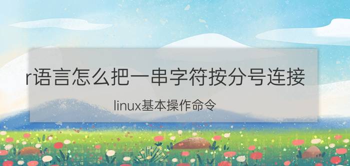 r语言怎么把一串字符按分号连接 linux基本操作命令？